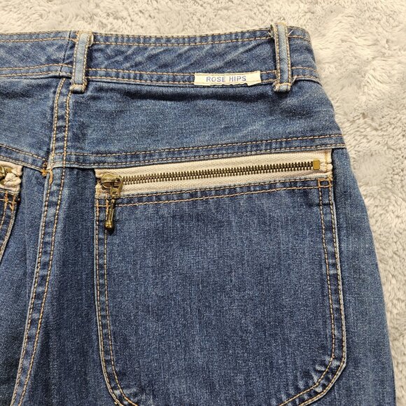 VTG Rose Hips Jeans Womens Measures 26x31 Dark Wash Zipper Pocket Relaxed - Picture 4 of 11